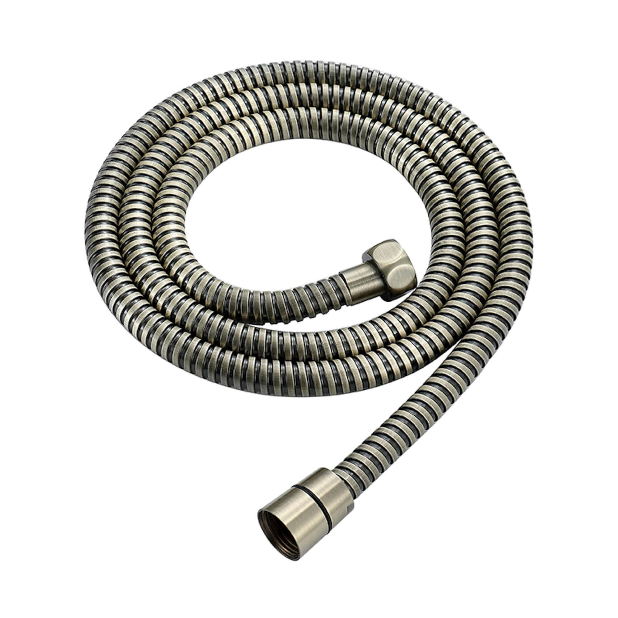 Buy Flex shower hose stainless steel 1.75m large bore - antique brass Online UK | HOUSE OF ENKI